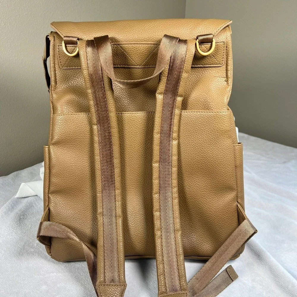 Freshly Picked Diaper Bag Backpack Butterscotch/Tan 14x12x7 Preowned Nice
